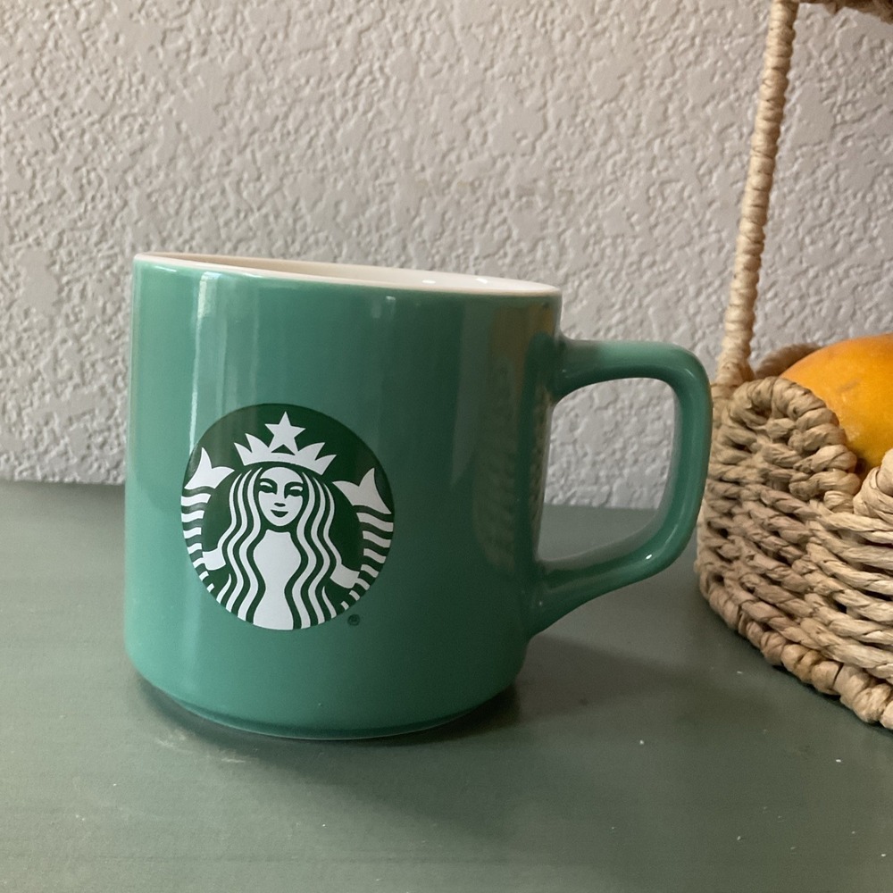 Starbucks 2021 Mug Siren Logo 11oz Coffee Tea Mug Cup Aqua Teal Seafoam Green